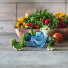 1 kreative Heim Frosch Ornament Tier Harz Handwerk Cartoon Wohnzimmer Schreibtisch Dekoration Garten Skulptur & Statue Hof Statue