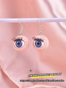 10件/6件/20件 3D 柔性可开闭眼亚克力吊坠 女士 DIY 珠宝制作 - 藍色 - 查看 3