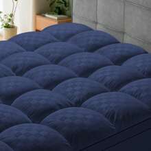 JustLet Cooling Mattress Topper, Extra Thick , Plush Quilted Pad With 8-21 Inch Deep Pockets, Overfilled With Breathable Polyester, Mattress Protector- Machine Washable