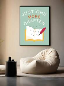 1pc Colorful Wall Art Print Inspirational Read Books Quote Art,Watercolor Books Art Painting, Art PostersMotivational Saying Canvas Poster For Classroom Library Study Decor Unframed
