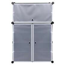 SAPATEIRA MODULAR ORGANIZADORA DE PRATELEIRA PRETA 18 PARES PLÁSTICO 6 NÍVEIS SAPATEIRA MODULAR PRETA