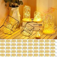 20 piezas de luces de hadas que funcionan con batería, con 3 modos, cuerda de luces LED de 7 pies y 20 pulgadas con alambre plateado suelto y a prueba de agua, para bodas, fiestas de cumpleaños, playa y decoración de aula, regalos de regreso a la escuela