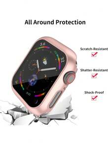 4 pièces/set Boîtier de montre intégré en PC + verre trempé pour hommes et femmes, coque de protection mode anti-chute, pour Coque 38/40/41/42/44/45/46/49mm, pour Series Ultra/SE/10/9/8/7/6/5/4/3/2/1, accessoires de boîtier de montre intelligente