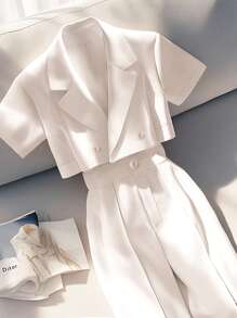 2pcs Women Suit Set - Blazer And Trousers