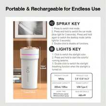 DOVVEE Premium Car Humidifier – Where Every Drop Nurtures Your Journey. Breathe In Serenity, Drive With Clarity. Elevate Your Space, Elevate Your Spirit - 米色 - 查看 9