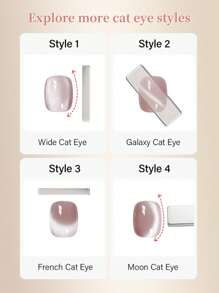 RS NAIL RSNAIL Esmalte de uñas en gel de ojos de gato con cristales efecto gota de rocío, 6 colores pastel de cristal de hielo para uñas de verano con brillo, purpurina, efecto holográfico y reflectante. Pegamento para uñas magnético que requiere curado LED/UV. Regalo para mujeres para salón de belleza y manualidades de arte de uñas en casa.
