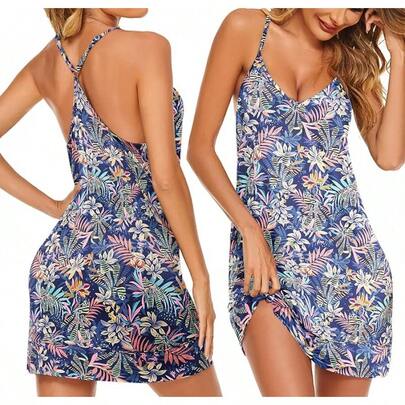 Women's Racerback Sleeveless Nightgown, Sleepwear