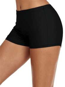 Women's Solid Color High Waist Bikini Bottoms