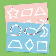 Lachilly 16pcs Alphabet Flash Cards With Erasable Pen Writing ABC 123 Tracing Cards Educational Toys For Kids - Multicolor - View 13