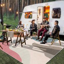 1/2 套大型抽象几何色块风格地毯，柔软、可水洗、防滑、防污印花地毯，适用于客厅、卧室、游戏室、办公室、厨房 - 款式1 - 查看 23