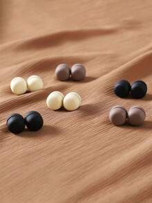 12pcs Magnetic Scarf Clips, Multi-Functional Magnetic Scarf Buttons Colorful Brooch Pins Magnetic Scarf Clips For Women Clothing Scarves, 3 Colors (No Card Paper) For Dress - Multicolor - View 3