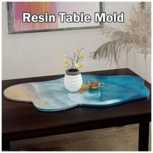 1 pièce Grand moule en silicone résine asymétrique de 24 pouces, moule en silicone pour coulage de résine époxy, convient pour table de rivière DIY, planche à charcuterie, table basse, dessus de bureau, planche à découper, décoration murale