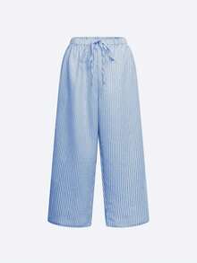 2026 Spring/Summer Plus Size Plaid Pants, Bohemian Style Beach Pants, Ibiza Music Festival Celebration, Derby Day Style - Blue - View 3