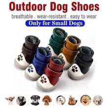 Buty dla małych psów, buty sportowe dla psów ze skóry PU, całoroczna, odporna na zużycie, antypoślizgowa podeszwa, odpowiednie dla pudli miniaturowych, chihuahua, pomeranianów, bichonów frise