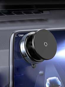 1 件真空吸附磁性车载手机支架 - 便携式屏幕支架，双层强磁穿透，ABS 材质，无需电池，是导航和娱乐的理想选择，便携式手机支架 | 现代汽车配件 | 耐用 ABS 支架，车载手机支架