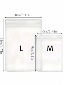 30/100 件 PVC 透明可重复密封珠宝袋，带拉链，防氧化，防止失去光泽，用于存放耳环、项链、珠宝、小礼物、配饰派对礼品袋