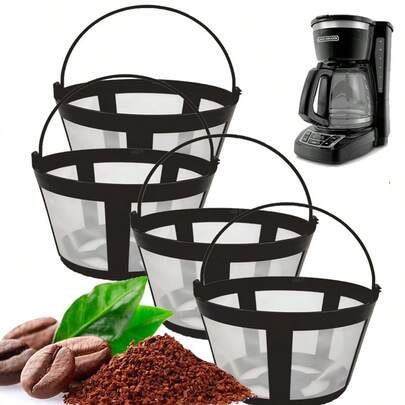 Coffee Machine Filter, Water Powder Tea Water Separator, Coffee Filter Basket With Handle, Tea Maker Filter, Nylon Net Water Filter, Coffee Machine Filter Net Back To School