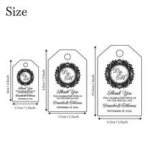 50 etiquetas personalizadas para recuerdos de boda, etiquetas personalizadas para regalos de boda, etiquetas de regalo con lámina de oro o plata - Multicolor - Ver 7