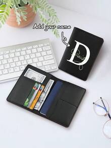 Ayotu Bao hộ chiếu in tên tùy chỉnh, bìa hộ chiếu cá nhân hóa chữ cái, ví đựng thẻ du lịch bằng da PU, phụ kiện du lịch hàng không - Nhiều màu - Xem 15