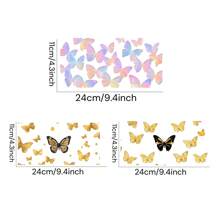 3 Stück bunte Schmetterlingsmuster Design UV DTF Tassen Umwicklungen Abziehbilder Transferdruck wasserdicht selbstklebende Aufkleber für Tasse Wasserflasche, DTF Transferaufkleber für 16 Unzen Glasverpackung, 3D Kristallaufkleber wasserdicht und kratzfest, DIY Umwicklungsübertragungsaufkleber Mode Frauen Aufkleber DIY Handwerke-Hohe Qualität (11x24cm) 4,3inx9,4in