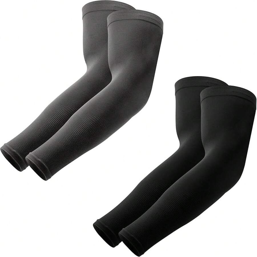 Compression Arm Sleeves, Arm Sleeves Men Women, Volleyball Cooling Arm Sleeve - Blackdarkgrey - 查看 1