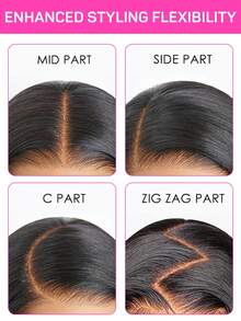 BGMGIRL Wear Go Glueless Wigs Pre Bleached Knots Kinky Straight Bob 180% 8-14 Inches Hair 6x4 Pre Cut & Pre Plucked Transparent Lace Closure Wigs Natural Color Hairline For Women Beginners - SNatural - View 10