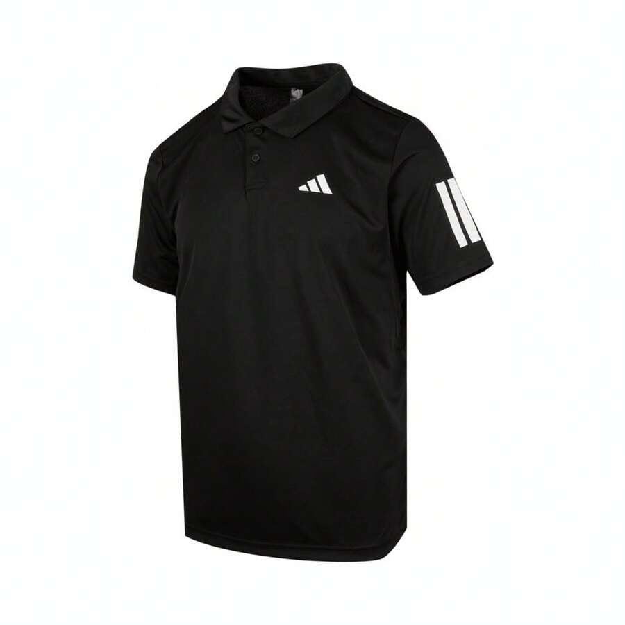 Adidas Áo thun Polo dệt kim 3 sọc tay ngắn dành cho nam TJG0985 - màu đen - Xem 1