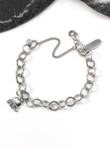 1 pieza Único y sencillo collar con colgante de plata de ley 925 con dije en forma de manzana "ABC" para hacer manualidades, joya fina para mujeres como regalo