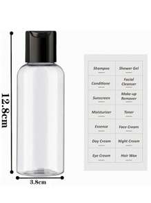 5pcs 3.4 Oz(100ml)TSA Approved Leakproof Travel Bottles For Toiletries - Empty Plastic Containers With Labels, Carry-On Compliant Airplane Essentials For Men & Women Vacation Travel Accessories Summer Travel Essentials