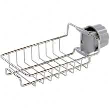 Over Sink Kitchen Organizer – Stainless Steel No Drill Faucet Shelf For Sponges, Soap & Dishwashing Supplies