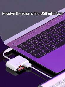 3-in-1 Multifunktions-Typ-C-Kartenleser, kompatibel mit Computern und Smartphones/Micro-SD/USB-Anschluss