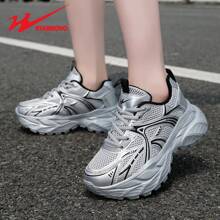 STARNOVO Zapatos deportivos casuales para mujer, zapatillas con suela gruesa antideslizante y cómoda, moda casual con suela blanda antideslizante y transpirable de malla, adecuado para actividades al aire libre de mujeres
