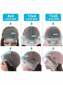 bling hair 13x4 Deep Wave Lace Front Wigs Human Hair Pre Plucked 180% Density Transparent, 13x6 Lace Frontal Wigs For Women, 6x4 Glueless Human Hair Wigs Pre Plucked Pre Cut, 5x5 No Glue Ready To Wear, Deep Curl Lace Closure Wigs Made Of Human Hair With Baby Hair, Beginner Friendly, Ready To Wear, 9x6 Closure Wig Bleached Knots - Natural Black - 查看 6