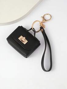 Leather Key Pouch, Convenient To Carry Earphones, Coins, Cards, ID, Cosmetic Organizer Bag