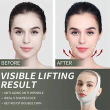 S.Chin Strap Sleeping Face Lift Reusable V Line Lifting Chin Strap Double Chin Women Shaping Belt Jawline Shaper Face Tightener Jaw Exerciser Anti Sagging Green