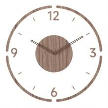 1 Peça Relógio de Parede de Vidro Temperado Silencioso, Estilo Minimalista Moderno - Adequado para Sala de Estar, Cozinha, Escritório, Decoração de Sala de Estilo, Perfeito como Presente de Natal, Ano Novo, Halloween, Ação de Graças