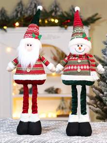 Die neue Weihnachts-Heim- und Outdoor-Dekorationsfigur für 2025, ein alter Schneemann und ein Rentier, ist 60 cm lang, wenn eingeklappt. - Verschiedenfarbig - Übersicht 6