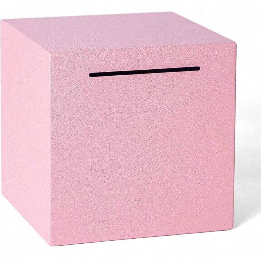 Piggy Bank For Must Break To Open, Unbreakable Piggy Bank Made Of Stainless Steel, Saving Bank - 粉色 - 查看 1