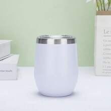 1pc 350ML 12oz Coffee Mug Thermal Cup Tumbler With Lid Stainless Steel Vacuum Insulated Double Wall Black Back To School