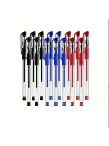 5-20 piezas Bolígrafos neutros estándar europeos de 0.5mm con tinta a base de agua negra, tinta de carbón simple, bolígrafos para firmar, útiles de oficina, de vuelta a la escuela