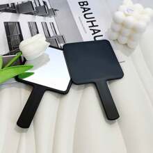 1pc Simple Ins-Style Handheld Mirror/Makeup Mirror For Student Dorm/Portable Compact Mirror For Touch Up