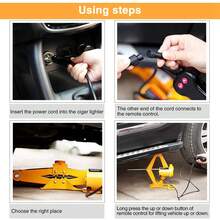 2 Ton 12V DC Automotriz Automóvil Automático Levantamiento Eléctrico Jack Garaje y Equipo de Emergencia Con estuche de almacenamiento, Eléctrico Piso del coche Jack Auto Jack para inflador de neumáticos Bomba Auto Electric Jack 2Ton 12V DC Automotriz Automóvil Automóvil Levantamiento Eléctrico Jack SUV Van Garaje y Equipo de Emergencia - 12cm a 35cm altura de elevación - Multicolor - Ver 12