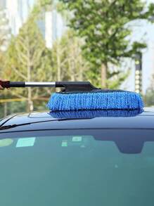 1 Stück Teleskop-Autowaschmopp mit langem Griff, Staubentferner, Wachsbürste, Mikrofaser-Autopinsel, Reinigungsbürste für Autopflege, weiche Staubwedel für Auto und Zuhause, Autozubehör