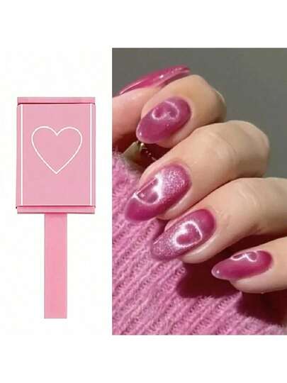 1pc Nail Art Magnet, Strong Cat Eye Gel Nail Polish Magnet, Suitable For Gel Nail Polish, Powerful Magnetic Force, Nail Art Decoration Tool, DIY Nail Tool, Ideal For Enthusiasts And Nail Technicians, Essential For Salons And Home Studios