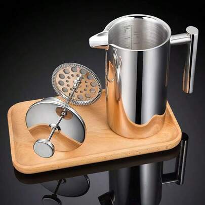 Household Cafetiere French Press Coffee Maker Stainless Steel Coffee Plunger UK