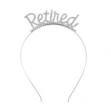 1 pezzo Nuovo fascia per capelli elegante con strass per pensionamento, accessorio per capelli per festa di pensionamento delle donne