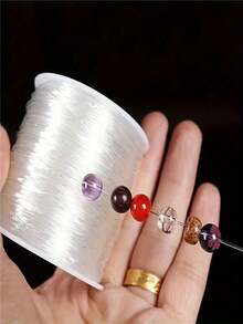 Round Transparent Fish Silk Elastic Line Color Crystal Line DIY Beaded Elastic Rope Jewelry Accessories Material, Suitable For All Kinds Of DIY Beading Production - Clear - View 2