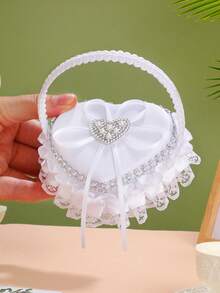 1 件珠宝收纳盒女士珠宝盒节日周年求婚戒指、婚礼花童结婚戒指收纳盒（不含戒指）