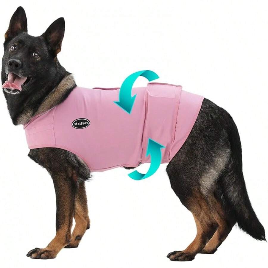 Dog Anxiety Vest, Skin-Friendly Thunder Jacket For Dogs, Dog Calming Shirt For Thunder, Fireworks, Vet Visits And Separation - Keep Pet Calm Without Medicine, Fit For Small Medium Large DogsChristmas - Radiant Orchid - View 1