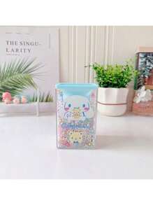 Sanrio 1 pieza Soporte de bolígrafos con pompones de estilo de dibujo animado japonés Kuromi, organizador de escritorio soñador, soporte para pinceles de maquillaje, caja de almacenamiento de artículos de papelería, útiles escolares, de vuelta a la escuela